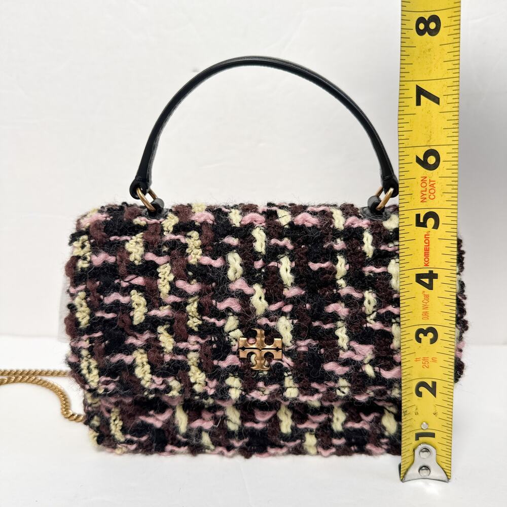 Tory Burch New Mini Kira Tweed Top Handle Chain Wallet Crossbody - Picture 15 of 16